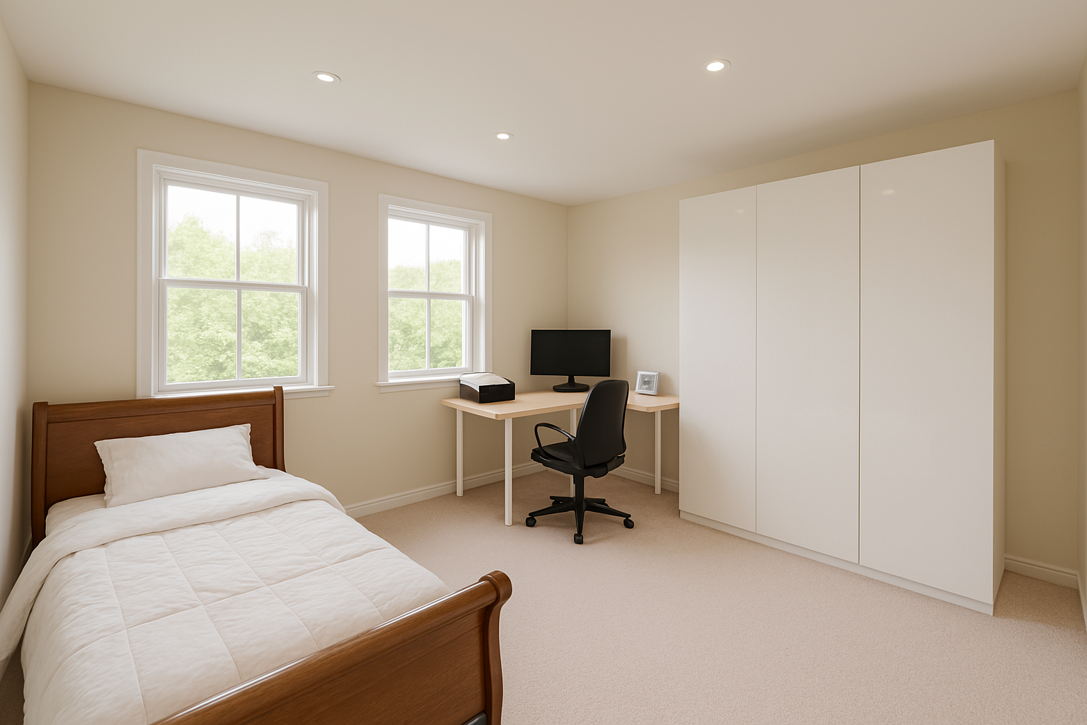 Furnished living room - after